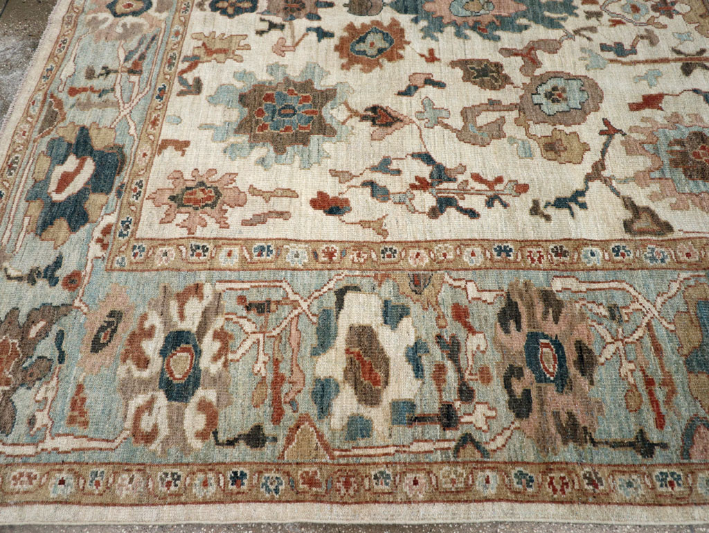 Contemporary Persian Sultanabad Square Room Size Carpet, No.31015 - Gsblank