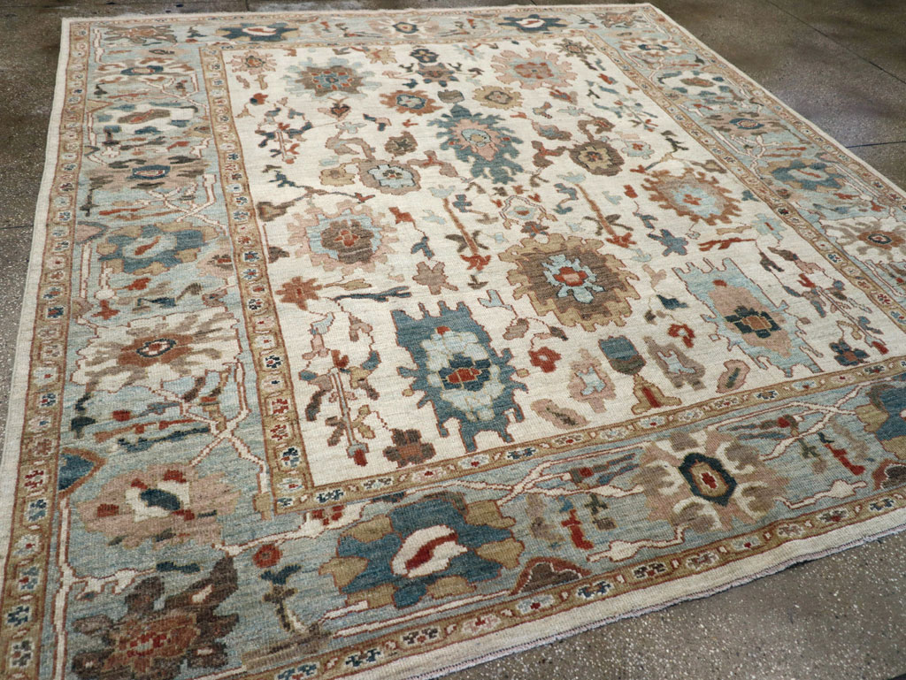 Contemporary Persian Sultanabad Square Room Size Carpet, No.31015 - Gsblank