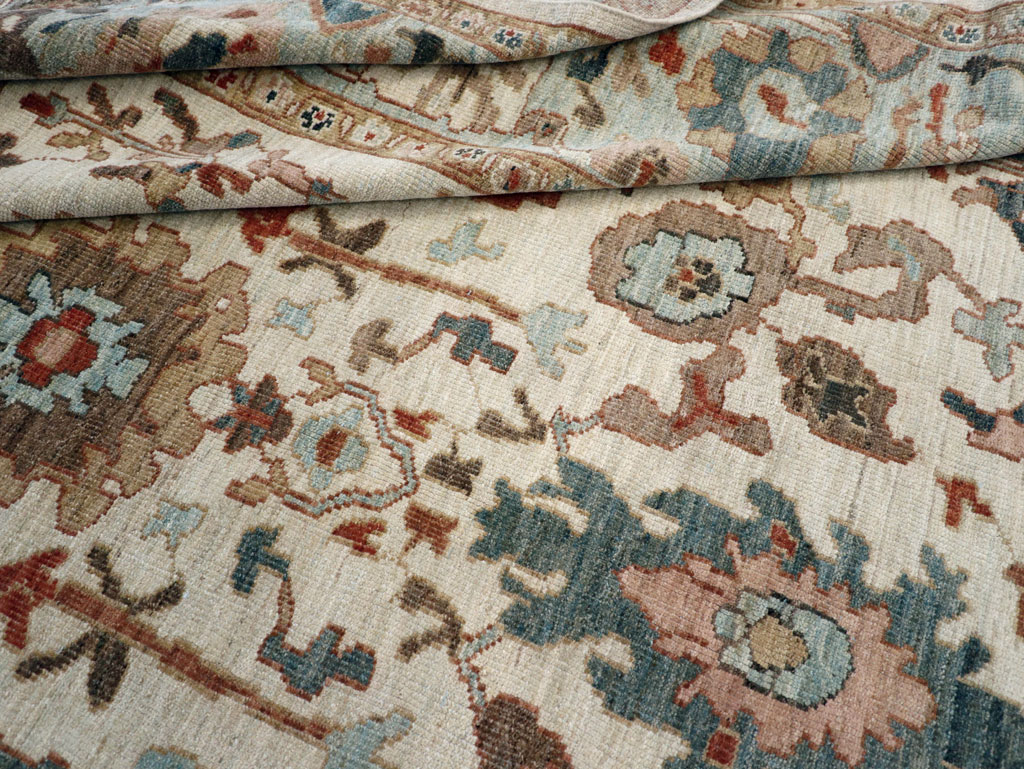 Contemporary Persian Sultanabad Square Room Size Carpet, No.31015 - Gsblank