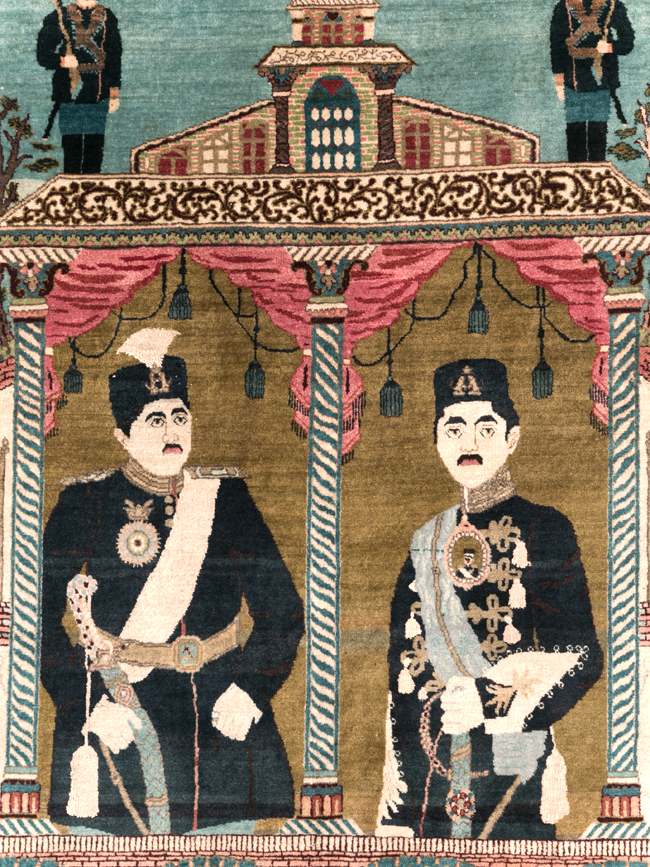 Antique Persian Pictorial Tabriz Rug, No.31017 - Gsblank