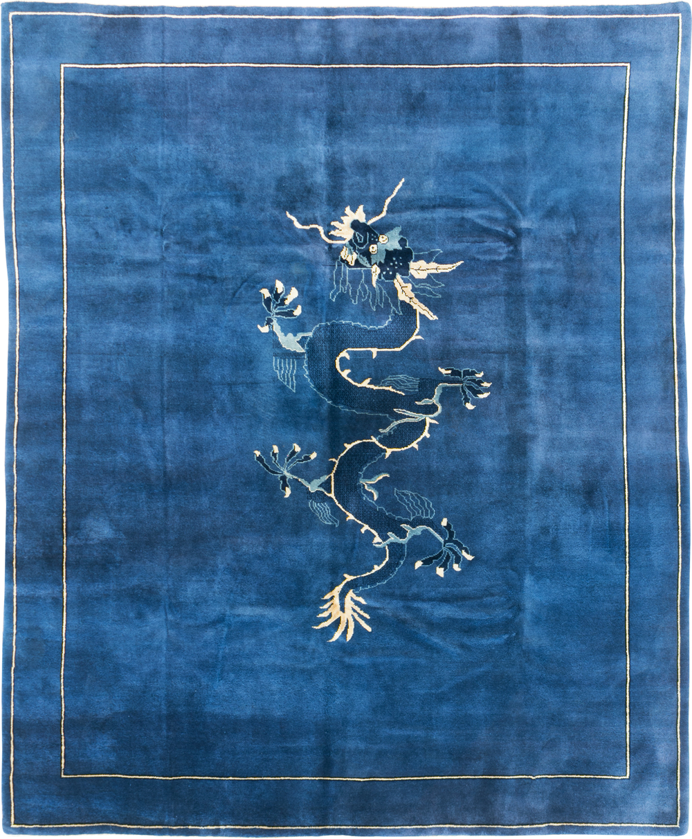 Vintage Chinese Dragon Peking Small Room Size Carpet, No.31018 - Gsblank
