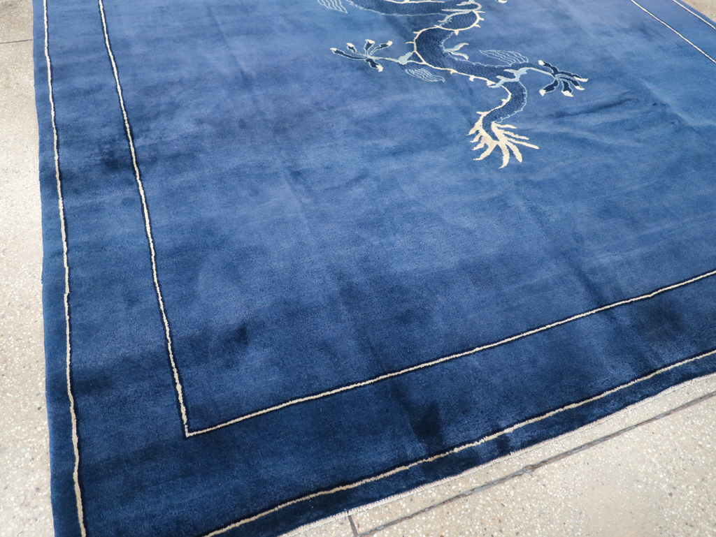 Vintage Chinese Dragon Peking Small Room Size Carpet, No.31018 - Gsblank
