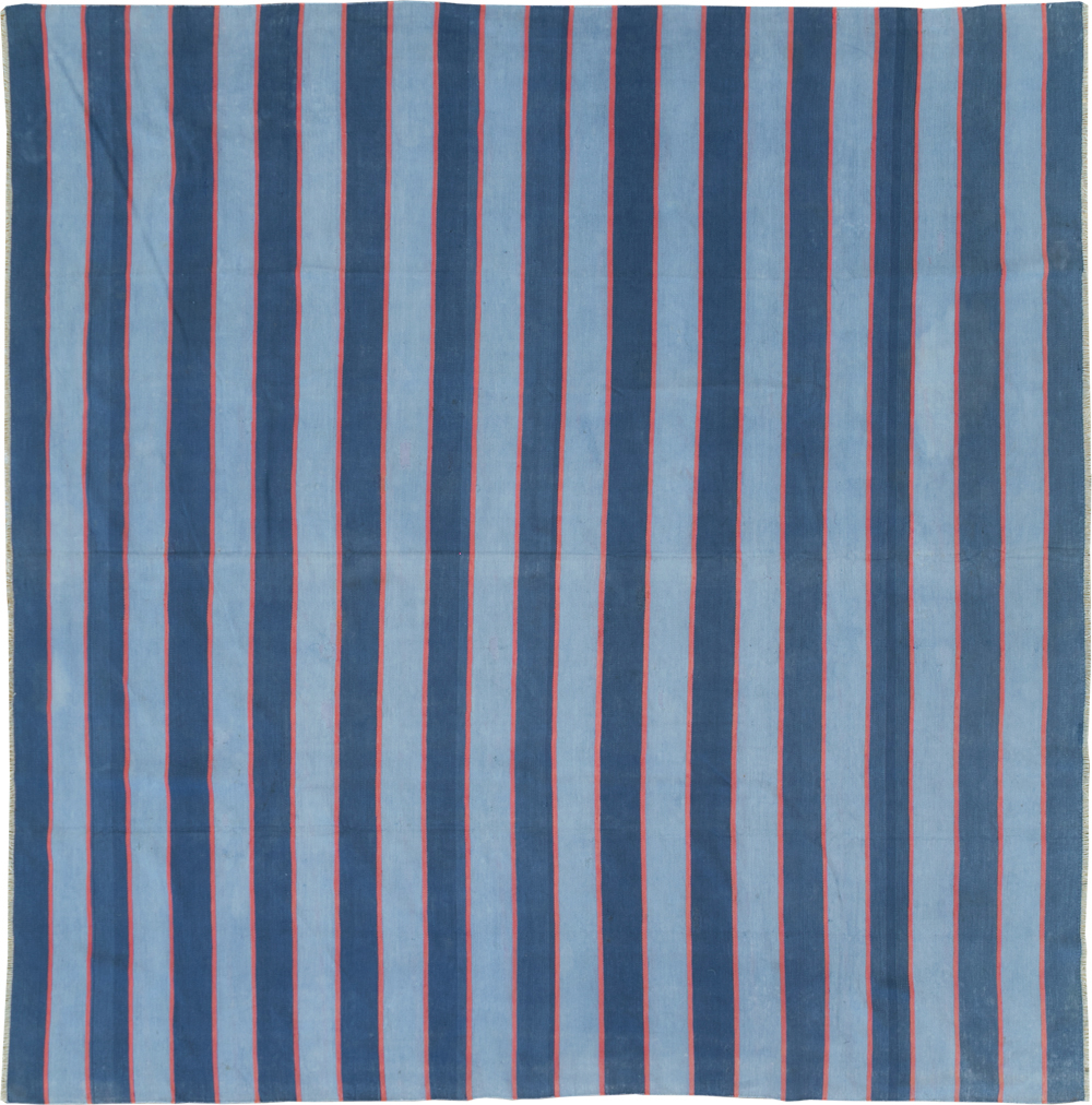 Vintage Indian Flatweave Dhurrie Square Rug, No.31023 - Gsblank