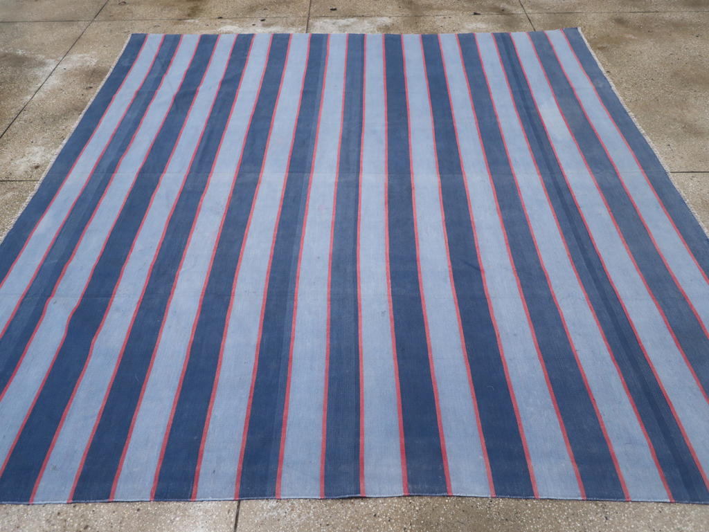 Vintage Indian Flatweave Dhurrie Square Rug, No.31023 - Gsblank