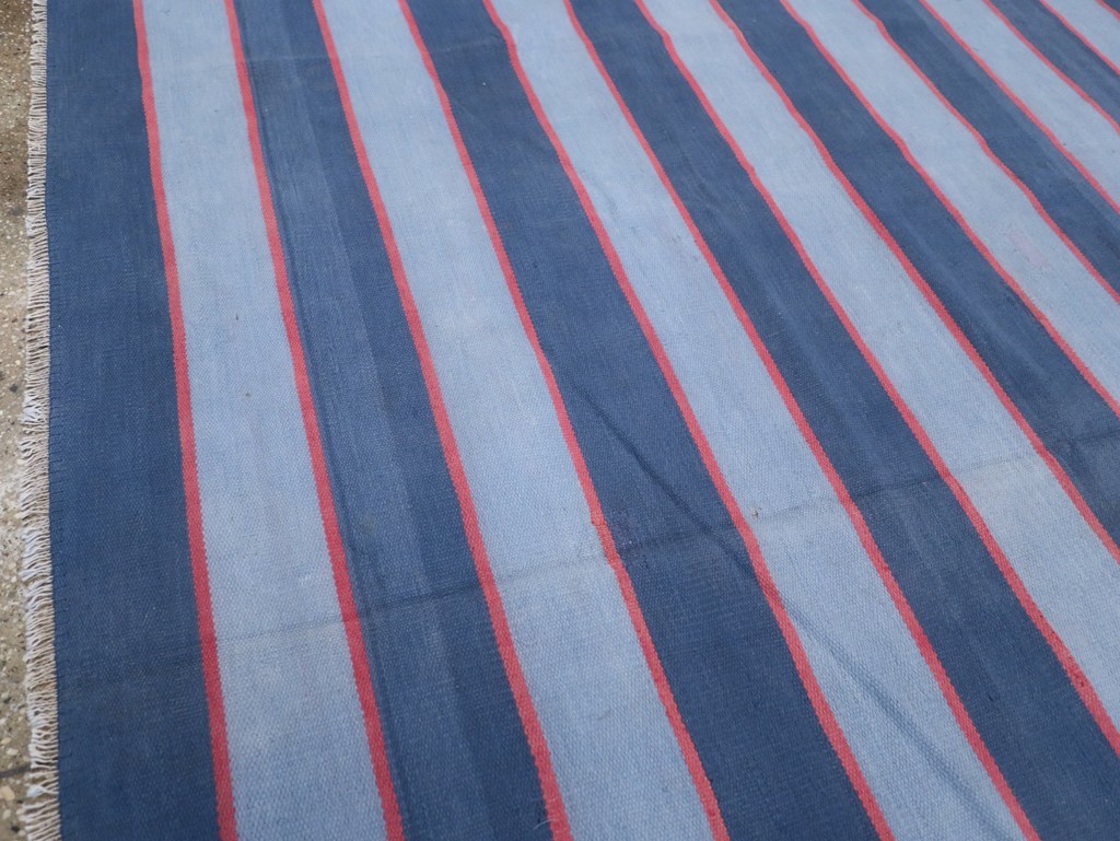 Vintage Indian Flatweave Dhurrie Square Rug, No.31023 - Gsblank