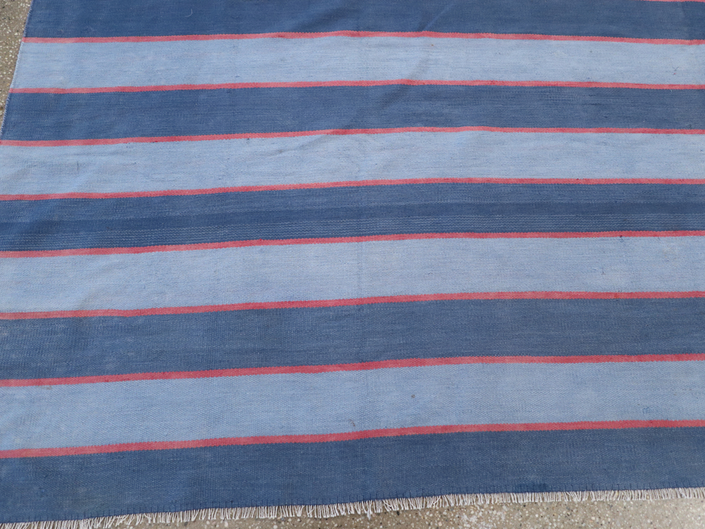 Vintage Indian Flatweave Dhurrie Square Rug, No.31023 - Gsblank