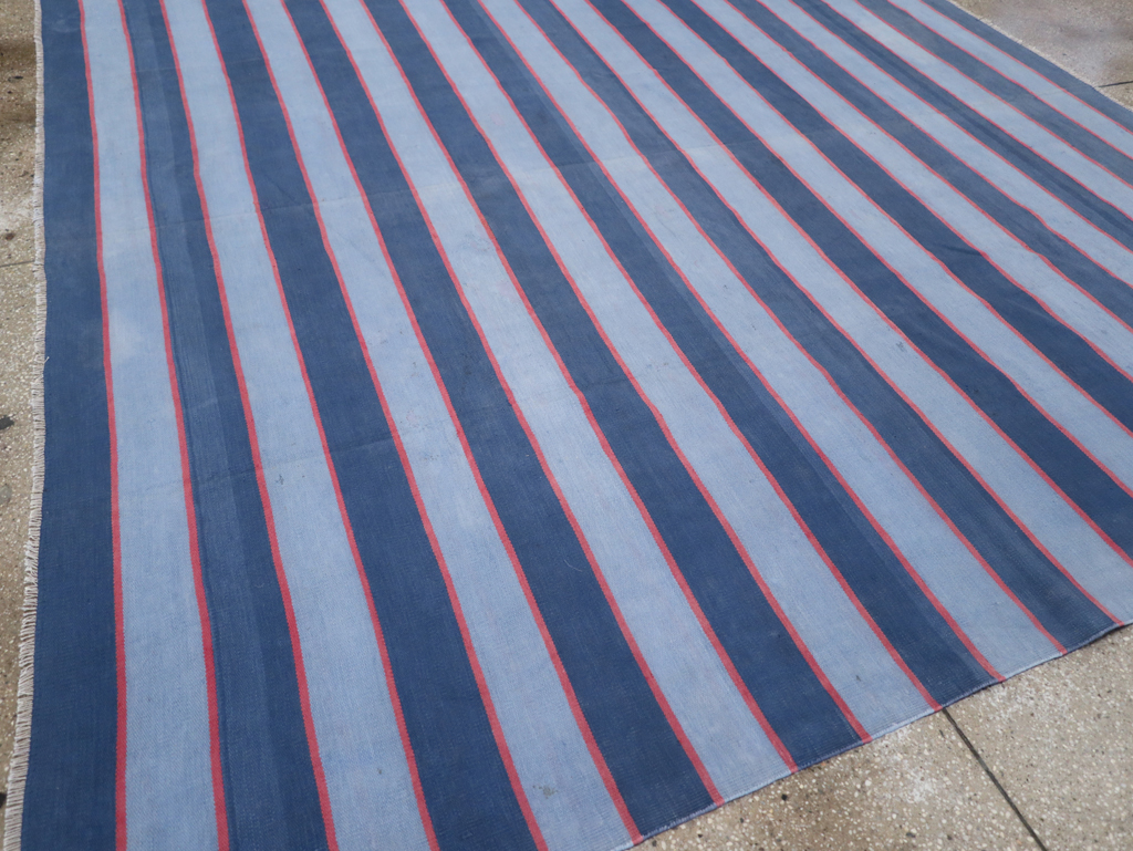 Vintage Indian Flatweave Dhurrie Square Rug, No.31023 - Gsblank