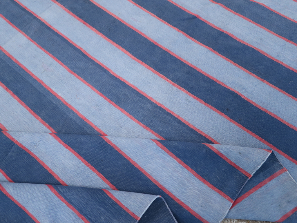 Vintage Indian Flatweave Dhurrie Square Rug, No.31023 - Gsblank