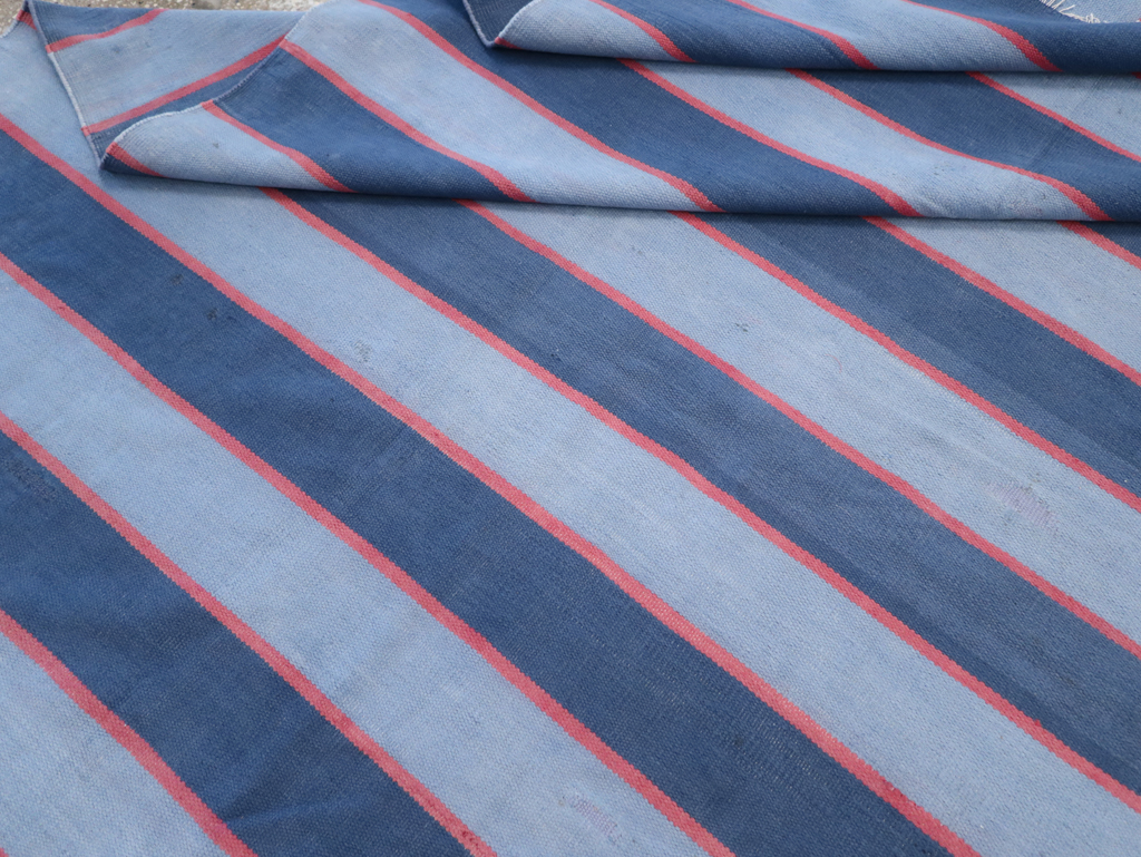 Vintage Indian Flatweave Dhurrie Square Rug, No.31023 - Gsblank