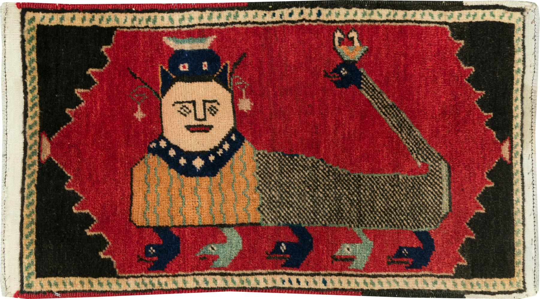 Vintage Anatolian Pictorial Rug, No.31026 - Gsblank