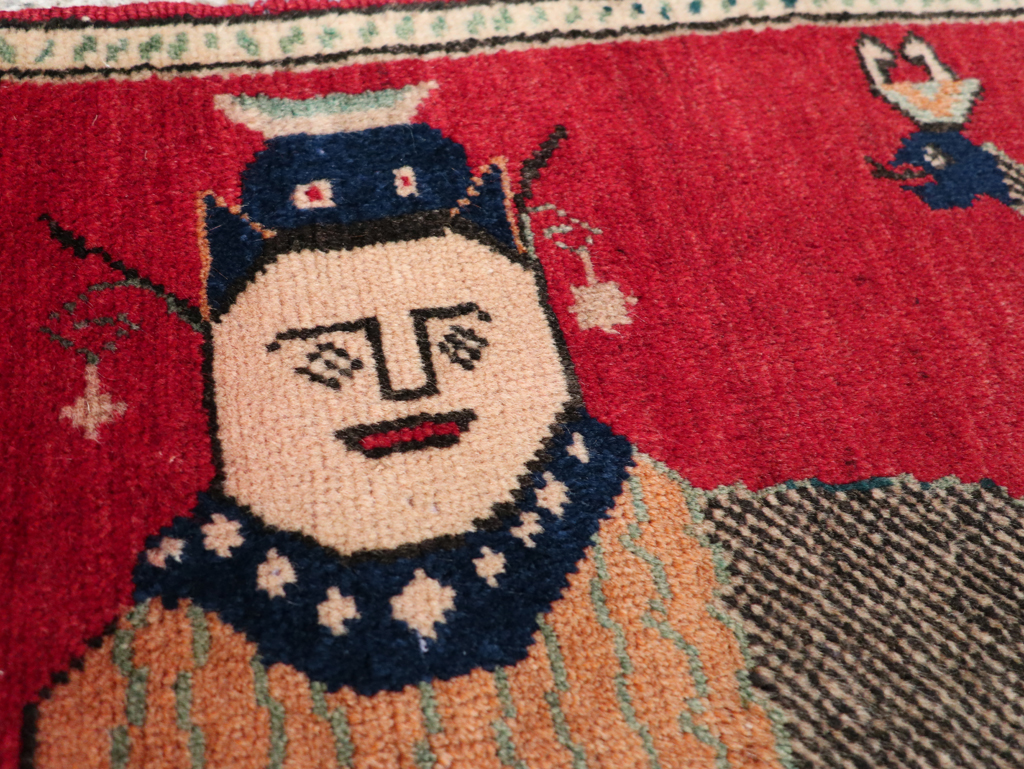 Vintage Anatolian Pictorial Rug, No.31026 - Gsblank