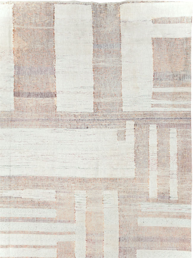 Vintage Turkish Flatweave Kilim Large Room Size Carpet, No.31032 - Gsblank