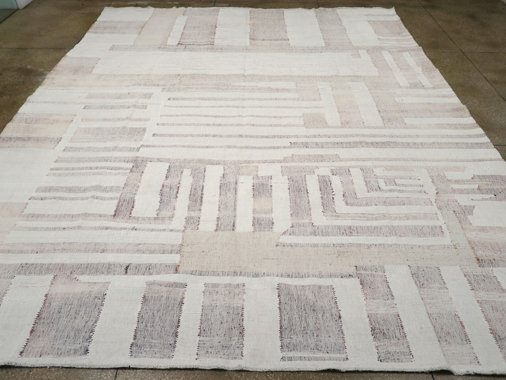 Vintage Turkish Flatweave Kilim Large Room Size Carpet, No.31032 - Gsblank