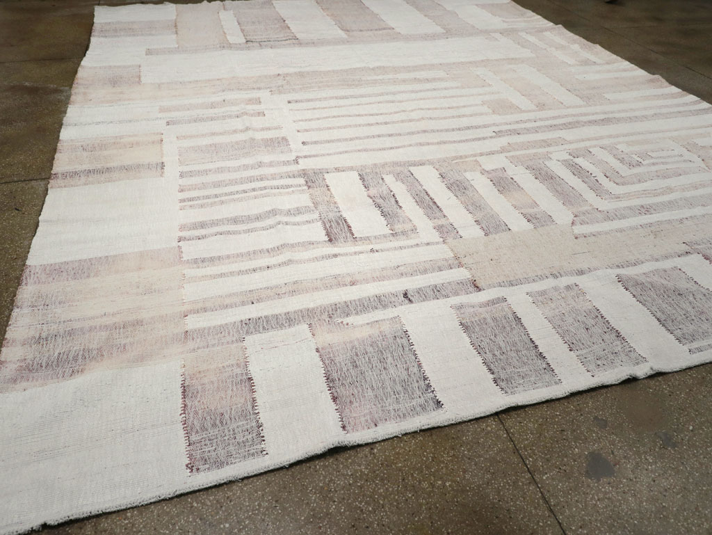 Vintage Turkish Flatweave Kilim Large Room Size Carpet, No.31032 - Gsblank