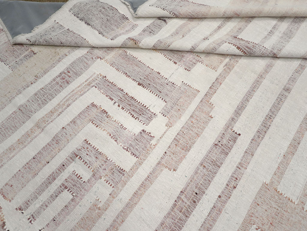 Vintage Turkish Flatweave Kilim Large Room Size Carpet, No.31032 - Gsblank