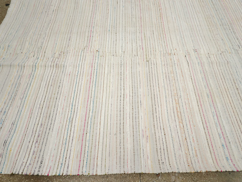 Vintage Turkish Flatweave Kilim Room Size Carpet, No.31033 - Gsblank