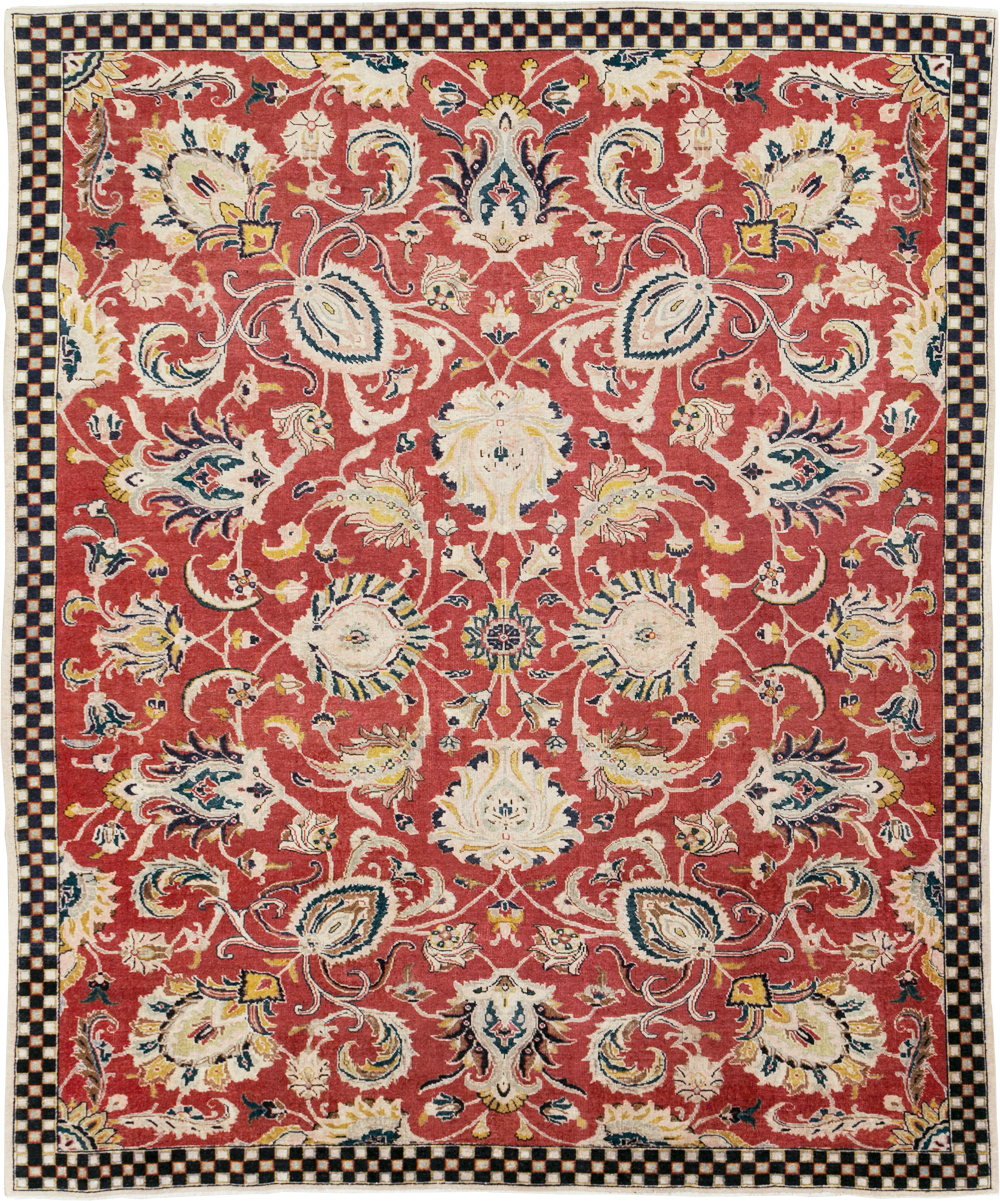 Vintage Persian Tabriz Room Size Carpet, No.31034 - Gsblank