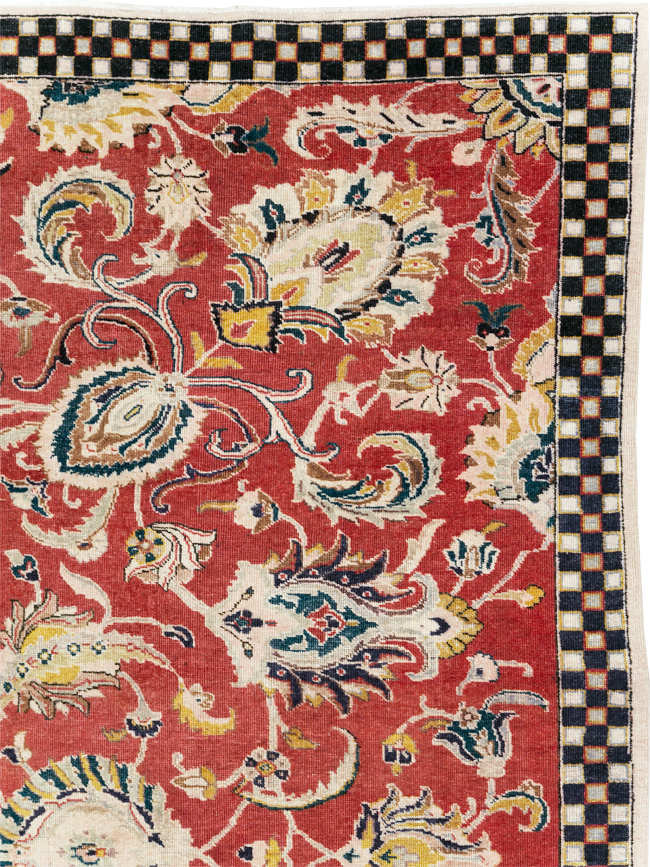 Vintage Persian Tabriz Room Size Carpet, No.31034 - Gsblank