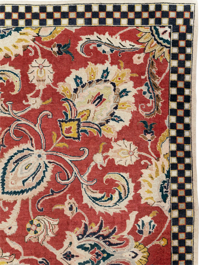 Vintage Persian Tabriz Room Size Carpet, No.31034 - Gsblank