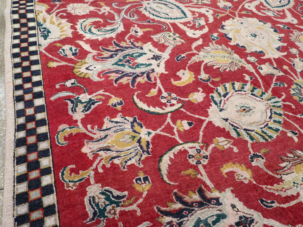 Vintage Persian Tabriz Room Size Carpet, No.31034 - Gsblank