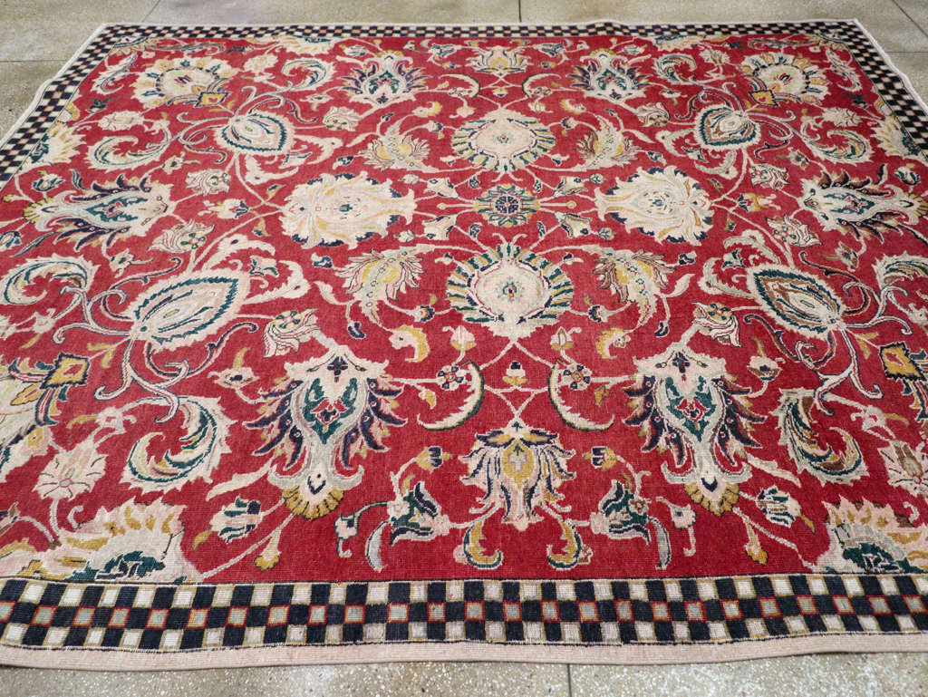Vintage Persian Tabriz Room Size Carpet, No.31034 - Gsblank