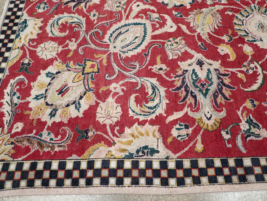 Vintage Persian Tabriz Room Size Carpet, No.31034 - Gsblank