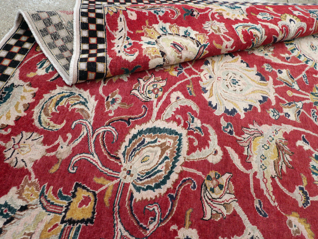 Vintage Persian Tabriz Room Size Carpet, No.31034 - Gsblank