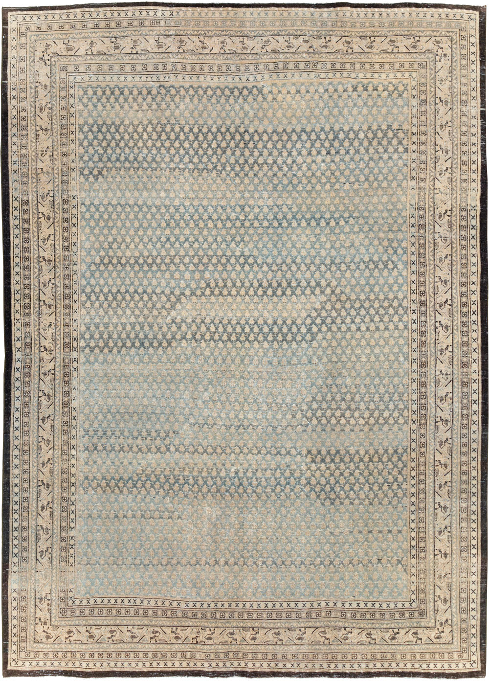 Antique Persian Tabriz Small Room Size Carpet, No.31035 - Gsblank