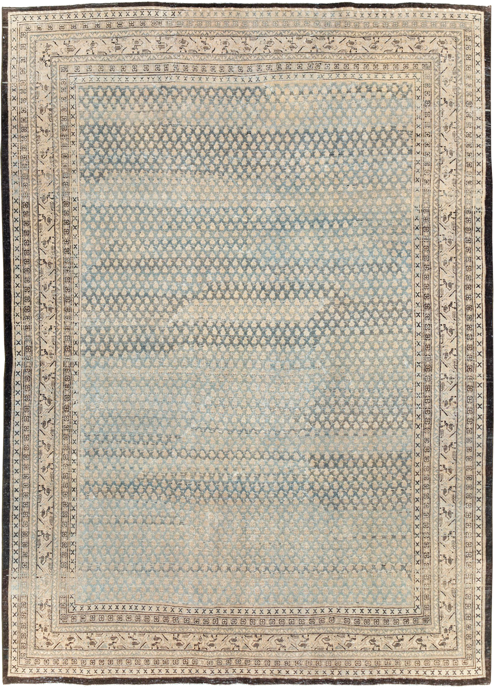 Antique Persian Tabriz Small Room Size Carpet, No.31035 - Gsblank