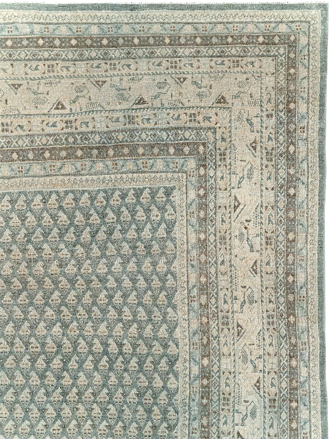 Vintage Persian Tabriz Accent Carpet, No.31037 - Gsblank