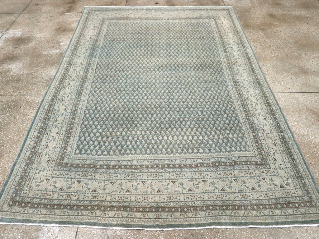 Vintage Persian Tabriz Accent Carpet, No.31037 - Gsblank