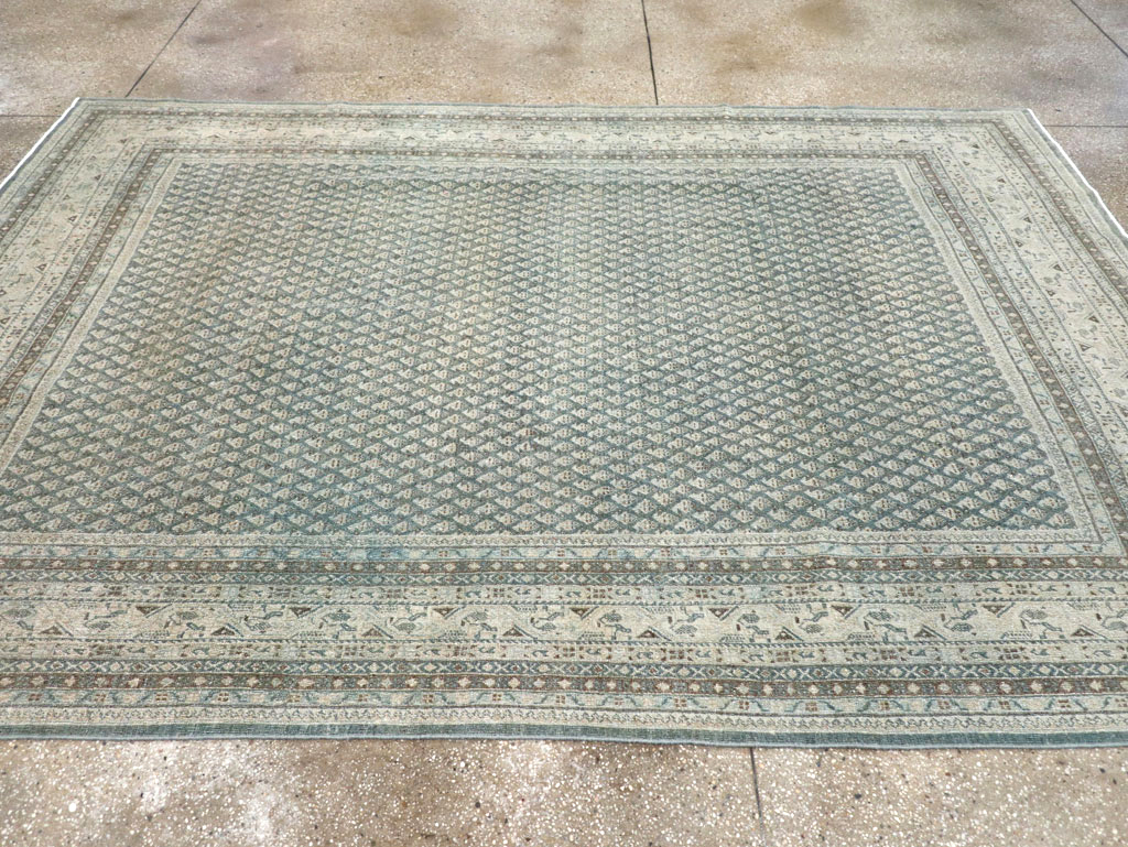 Vintage Persian Tabriz Accent Carpet, No.31037 - Gsblank