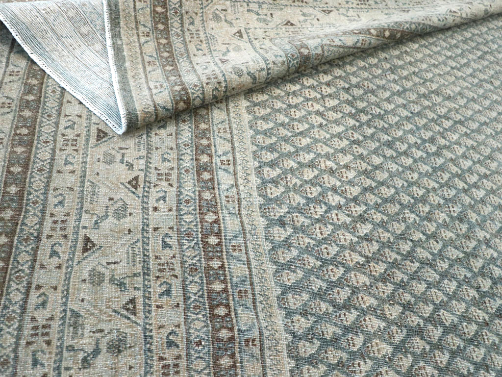 Vintage Persian Tabriz Accent Carpet, No.31037 - Gsblank