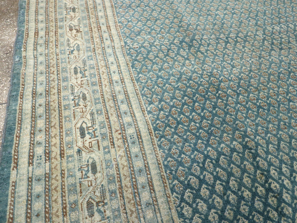 Vintage Persian Tabriz Accent Carpet, No.31039 - Gsblank