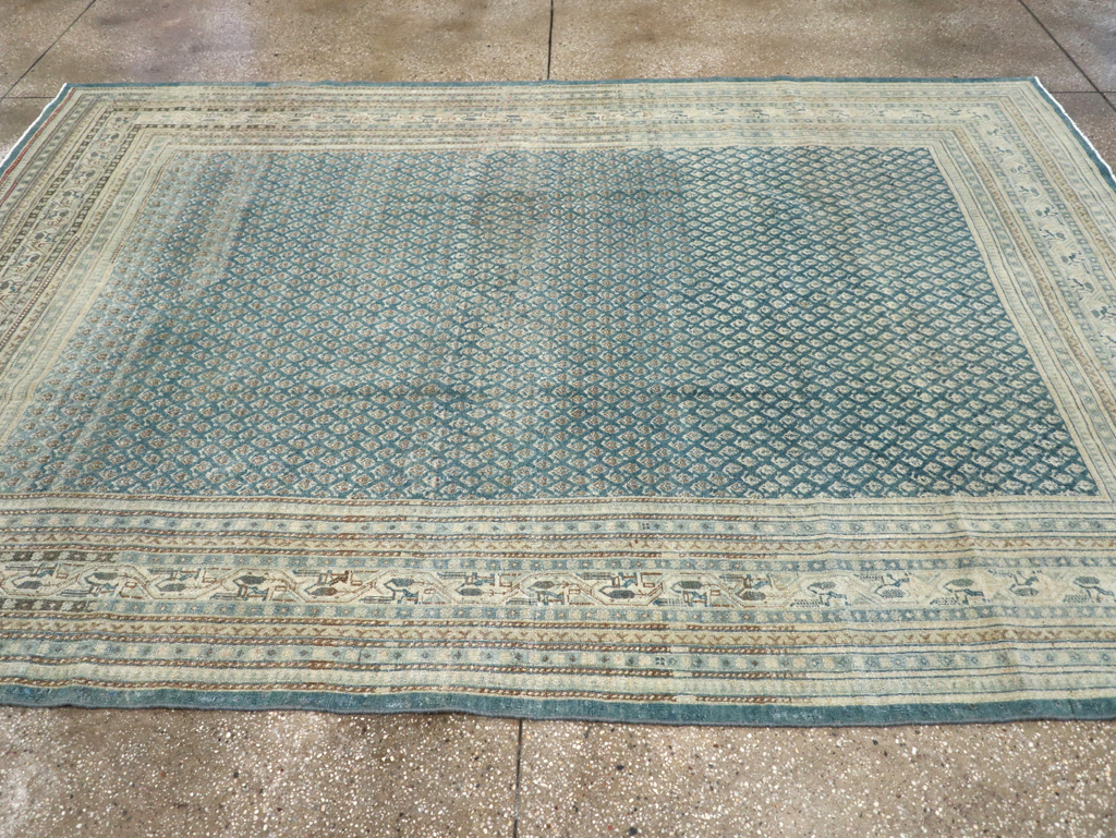 Vintage Persian Tabriz Accent Carpet, No.31039 - Gsblank