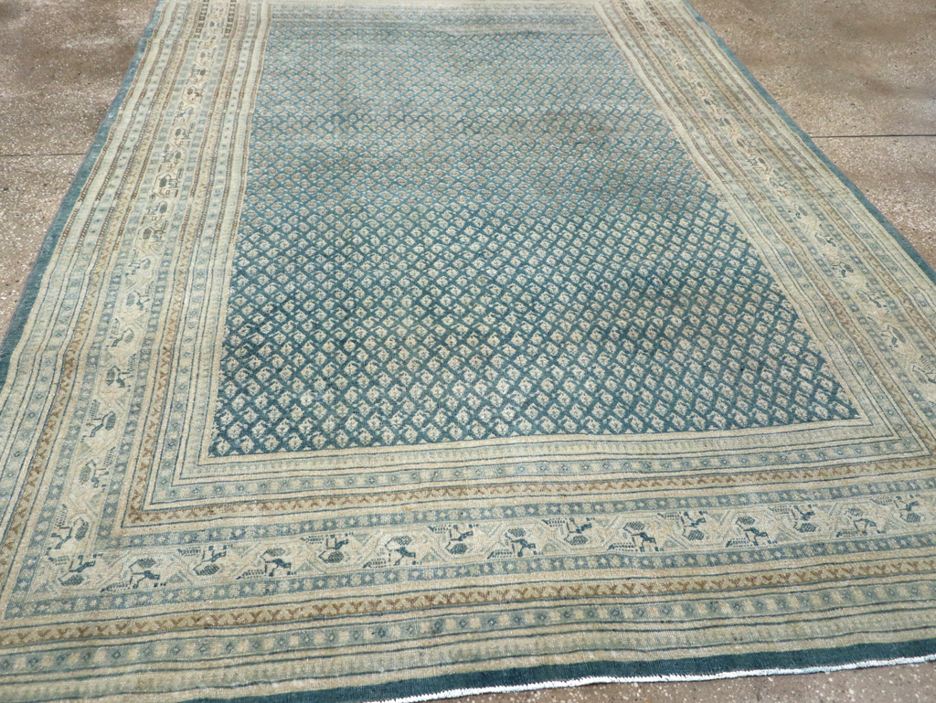 Vintage Persian Tabriz Accent Carpet, No.31039 - Gsblank