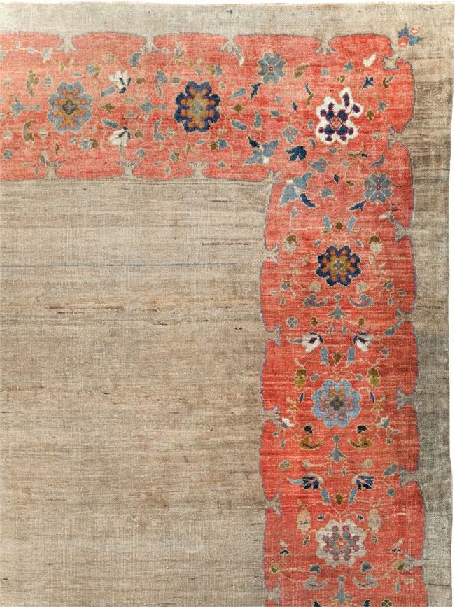 Antique Persian Mahal Room Size Carpet, No.31042 - Gsblank