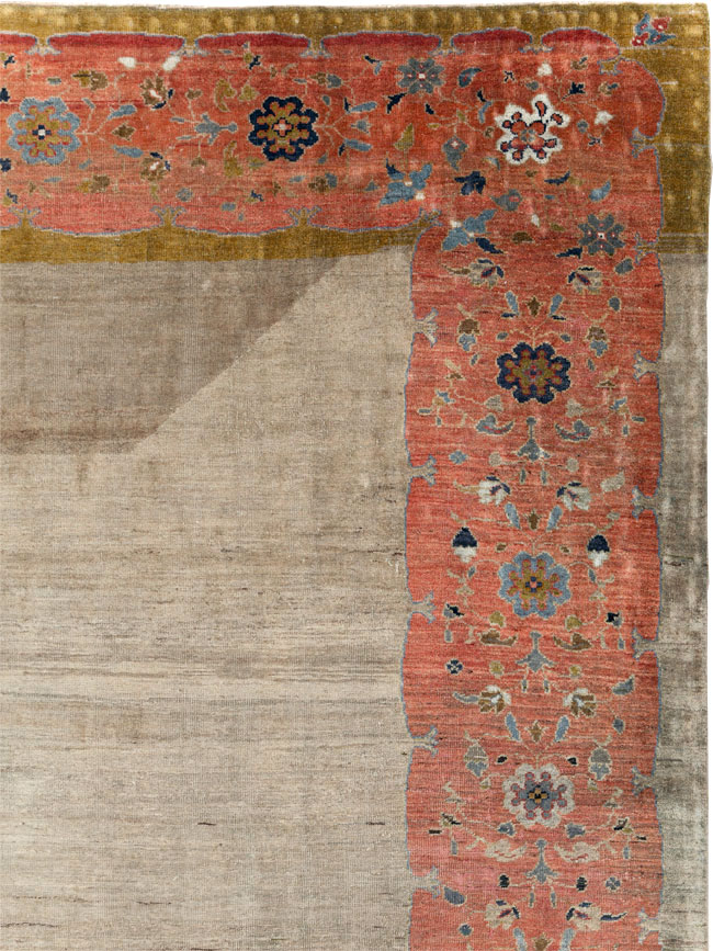 Antique Persian Mahal Room Size Carpet, No.31042 - Gsblank