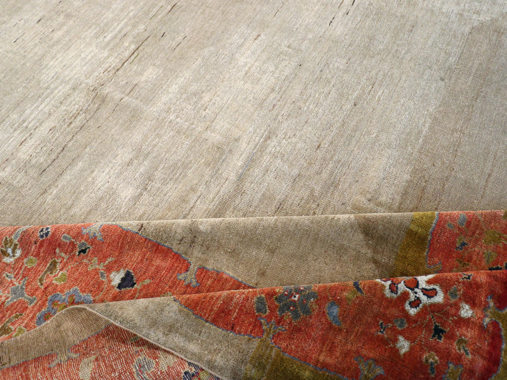 Antique Persian Mahal Room Size Carpet, No.31042 - Gsblank