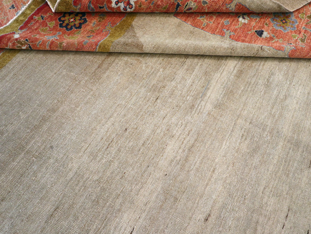 Antique Persian Mahal Room Size Carpet, No.31042 - Gsblank