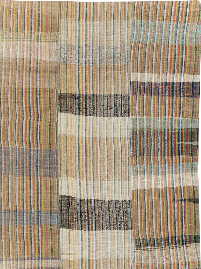 Vintage Turkish Flatweave Kilim Room Size Carpet, No.31044 - Gsblank