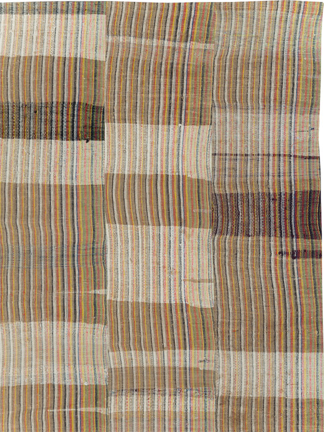 Vintage Turkish Flatweave Kilim Room Size Carpet, No.31044 - Gsblank