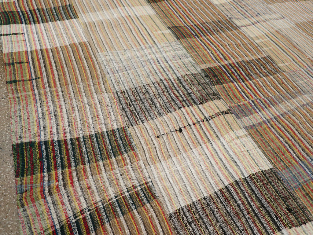 Vintage Turkish Flatweave Kilim Room Size Carpet, No.31044 - Gsblank