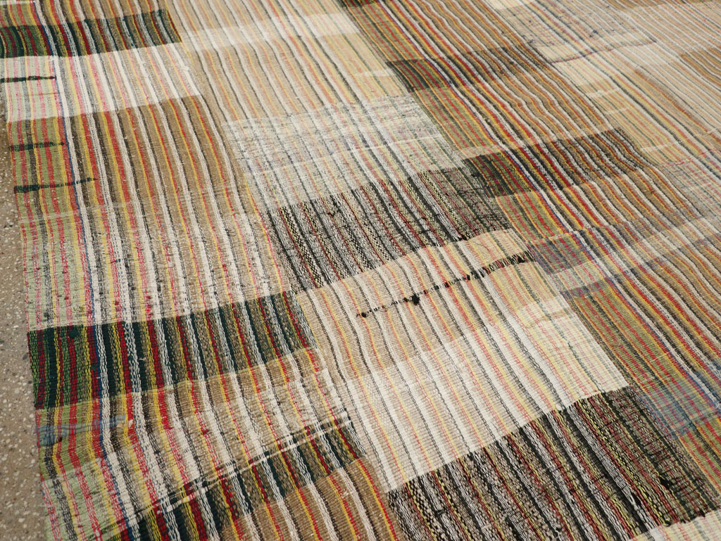 Vintage Turkish Flatweave Kilim Room Size Carpet, No.31044 - Gsblank