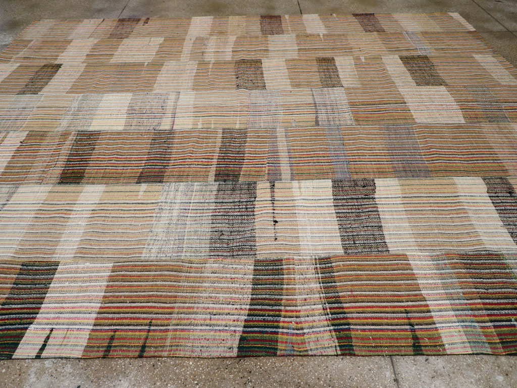 Vintage Turkish Flatweave Kilim Room Size Carpet, No.31044 - Gsblank