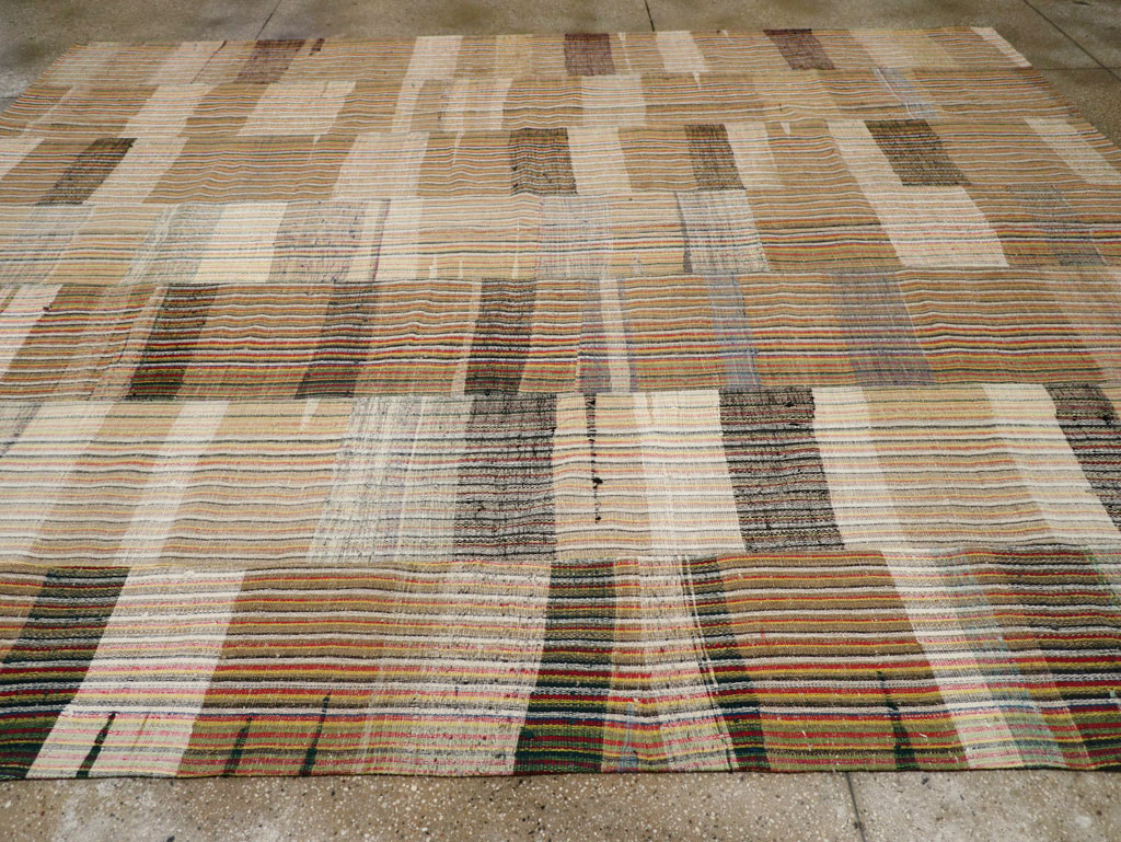 Vintage Turkish Flatweave Kilim Room Size Carpet, No.31044 - Gsblank