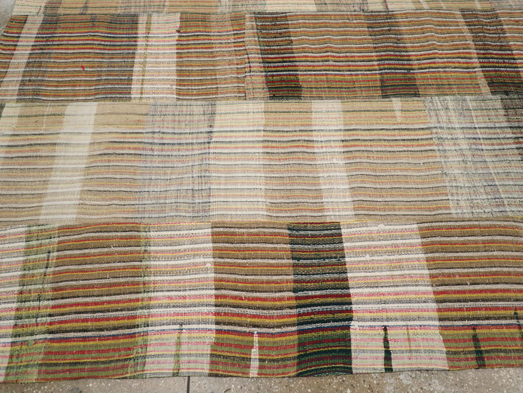 Vintage Turkish Flatweave Kilim Room Size Carpet, No.31044 - Gsblank