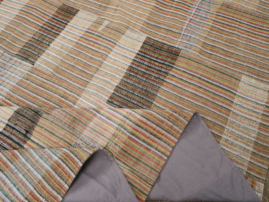 Vintage Turkish Flatweave Kilim Room Size Carpet, No.31044 - Gsblank