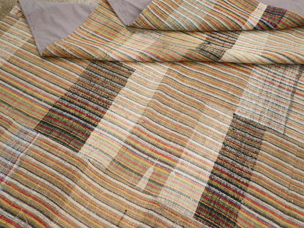 Vintage Turkish Flatweave Kilim Room Size Carpet, No.31044 - Gsblank