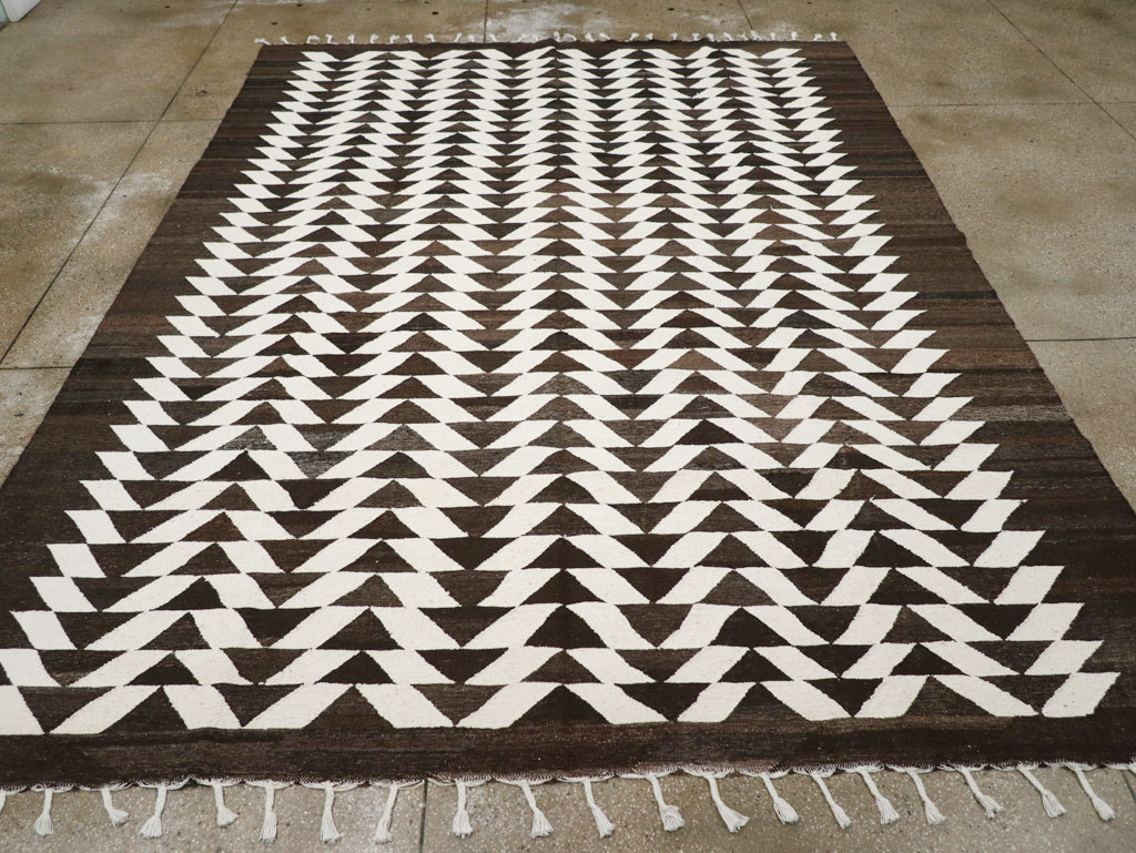 Contemporary Turkish Flatweave Kilim Room Size Carpet, No.31045 - Gsblank